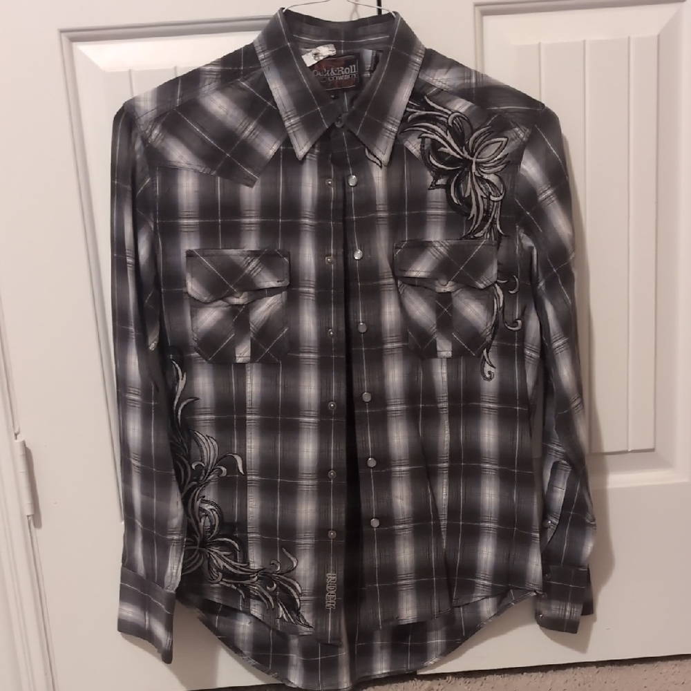 Vintage Rock And Roll Cowboy Shirt